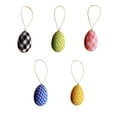 thumbnail image 6 of CreativeArrowy 1pcs Pendant Easter Stems Foam Balls Home Decoration Blue Green Black Pink Festive Supplies Cloth-wrapped Egg Ornaments, 6 of 10