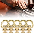 thumbnail image 4 of 5 juegos de remaches en forma de D de latón clavos de latón remaches tipo Chicago D remaches de bola para bolso clavos tornillo tipo Chicago campana artesanal de cuero ANGGREK Otros, 4 of 8