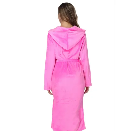 

Women‘s Hooded Plush Robe Nightgown Sleeperwear
