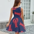 thumbnail image 6 of Red Lobster Sleeveless Dress Women Summer Evening Dresses Ladies Sundress, 6 of 7