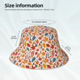 thumbnail image 4 of Daiia Colorful Maple Leaves Pattern Bucket Hat - Trendy Cotton Sun Hat for Beach, Golf, Fishing - Fun Outdoor Vacation Boonie for Men and Women, 4 of 9