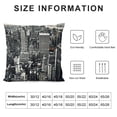 thumbnail image 5 of SHANXI Throw Pillow Cushion Cover, Panorama of High Buildings of City Famous Monument Black and White Photo, Decorative Square Accent Pillow Case 20x20in, 5 of 5