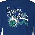 thumbnail image 4 of Inktastic Ovarian Cancer Awareness My Grandma is a Fighter Long Sleeve Youth T-Shirt, 4 of 5