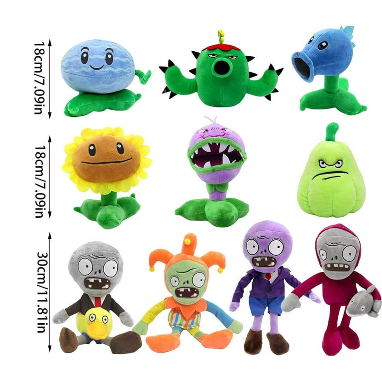 DJKDJL Plants vs Zombies Nostalgic Plush Collection Set of 6 Including Peashooter Potato SunFlower Zombie Toys Evoke Childhood Memories with This PvZ Game Merch Walmart