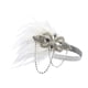 thumbnail image 5 of Diadema de Plumas Yuyangstore Tocado para el Cabello Blanco, 5 of 8
