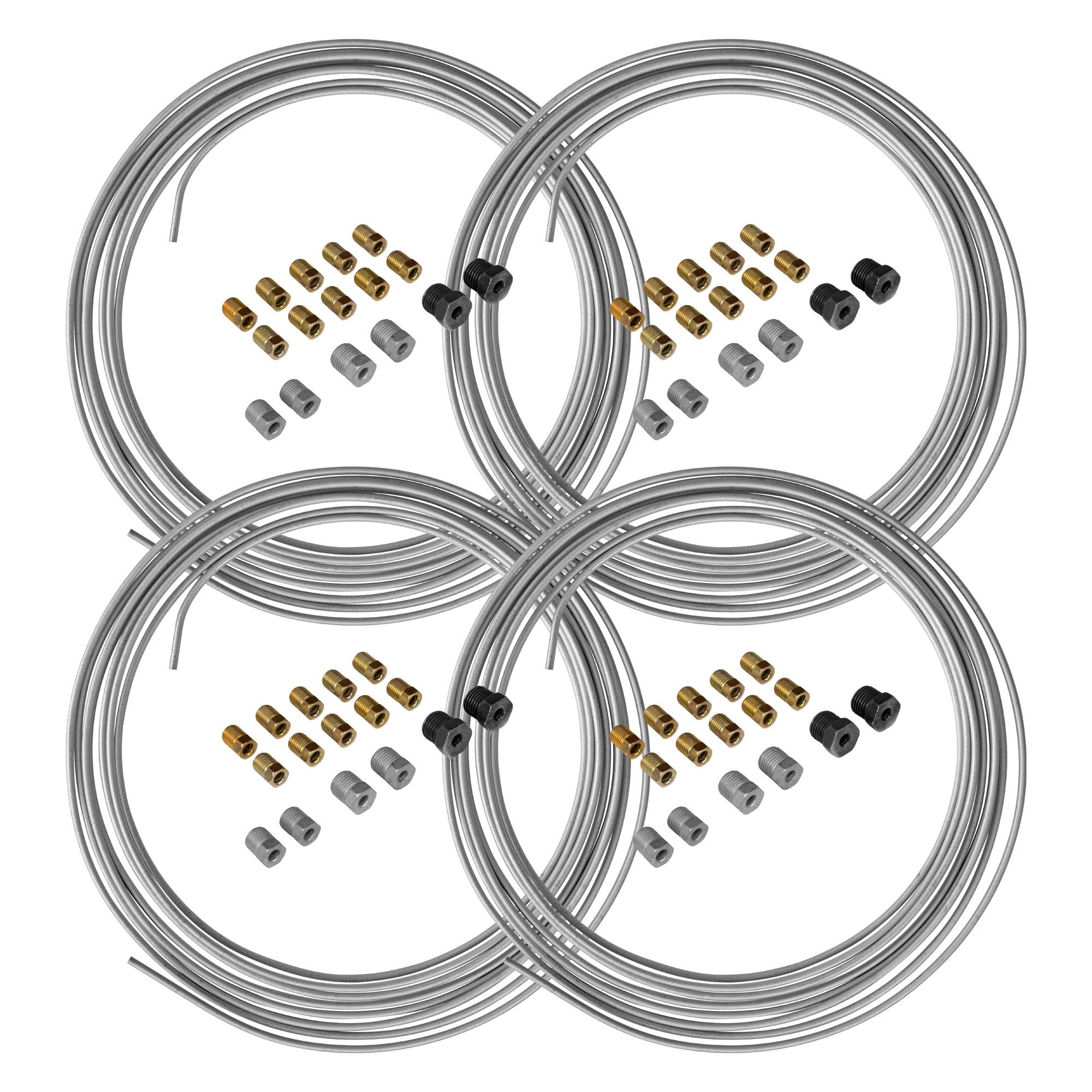 4LIFETIMELINES Galvanized Steel Brake Line Tubing Coils and Fittings
