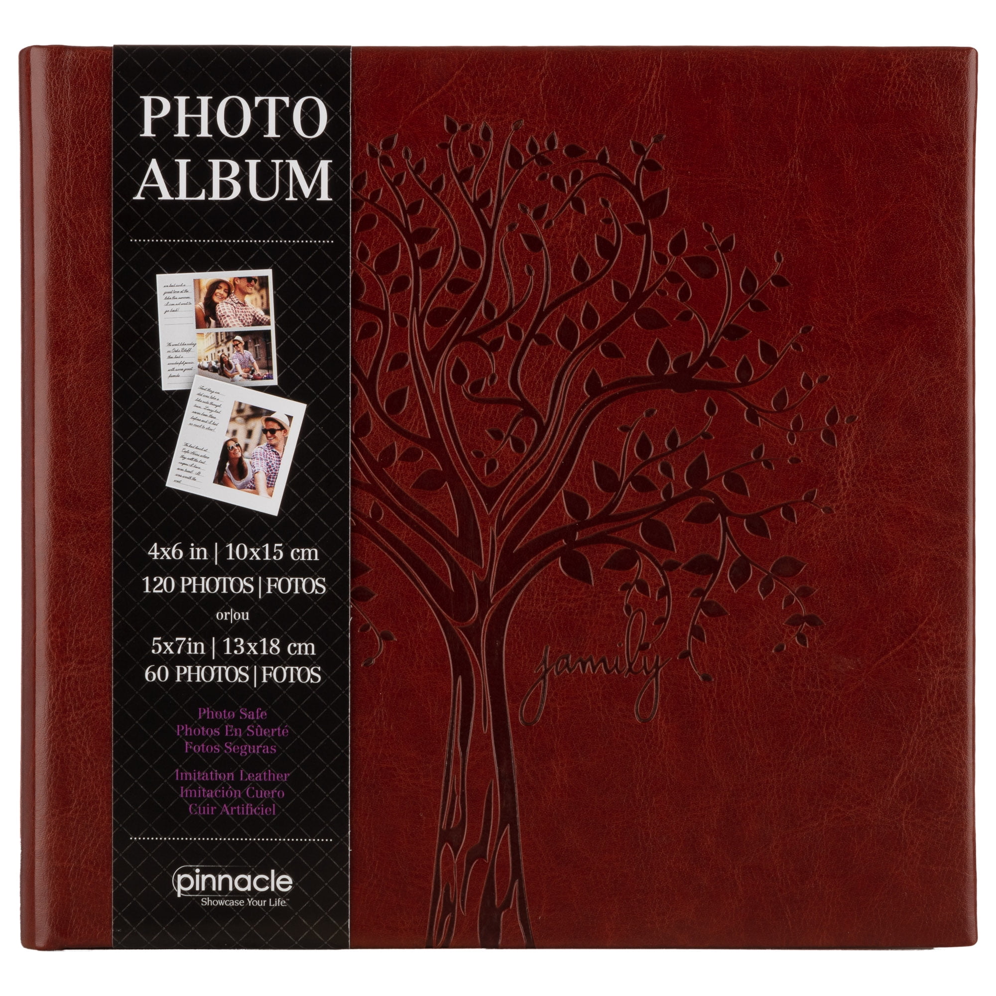 Pinnacle Faux Leather Family Tree Embossed Photo Album, Holds 120 Pages, 4 Pinnacle Faux Leather Family Tree Embossed Photo Album, Holds 120 Pages, 4