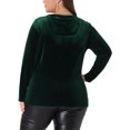 thumbnail image 3 of Agnes Orinda Women's Plus Size Ribbed Velvet Textured Elegant Long Sleeve Blouse, 3 of 5
