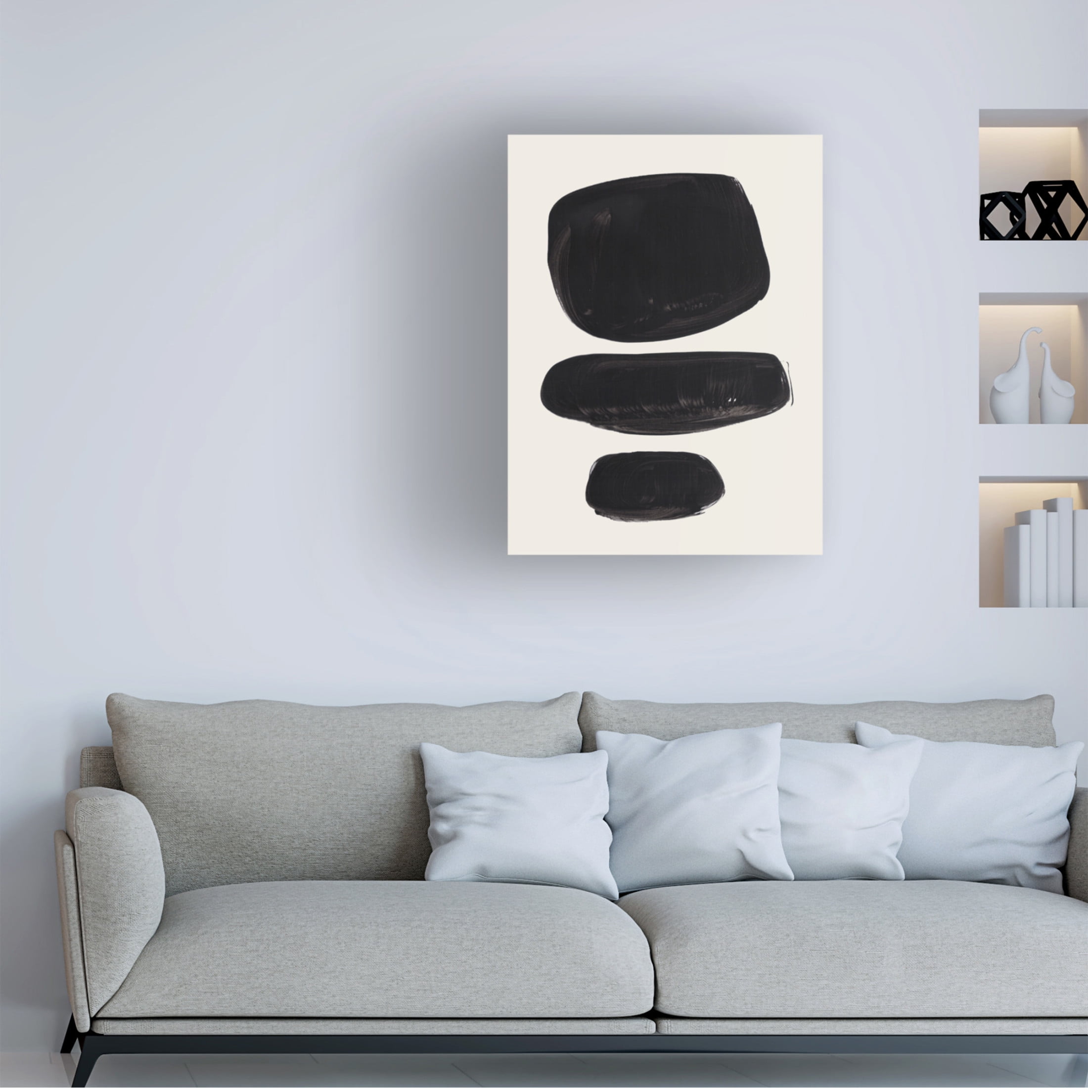 Trademark Fine Art Ejaaz Haniff Ink Pebble Canvas Wall Art