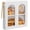 White, variant on Corner Bread Box for Kitchen Countertop, 2 Tier Bamboo Bread Storage Container for Homemade Bread with Clear Acrylic Door Panel, Bread Bin Farmhouse Breadbox Organizer (Black, Extra Large)