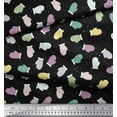 thumbnail image 3 of Soimoi Black Japan Crepe Satin Fabric Gloves Kids Fabric Prints By Yard 42 Inch Wide, 3 of 3