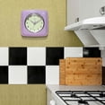 thumbnail image 2 of Infinity Instruments Square Retro Wall Clock, Lavender, 9.25", 2 of 7