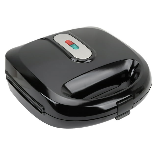 Electric Maker with 10 Non Stick Plates, Indicator Lights Cool Touch Handle Easy to Clean and Store for Cooking Breakfast Grilled Cheese Tuna Melts and Snacks