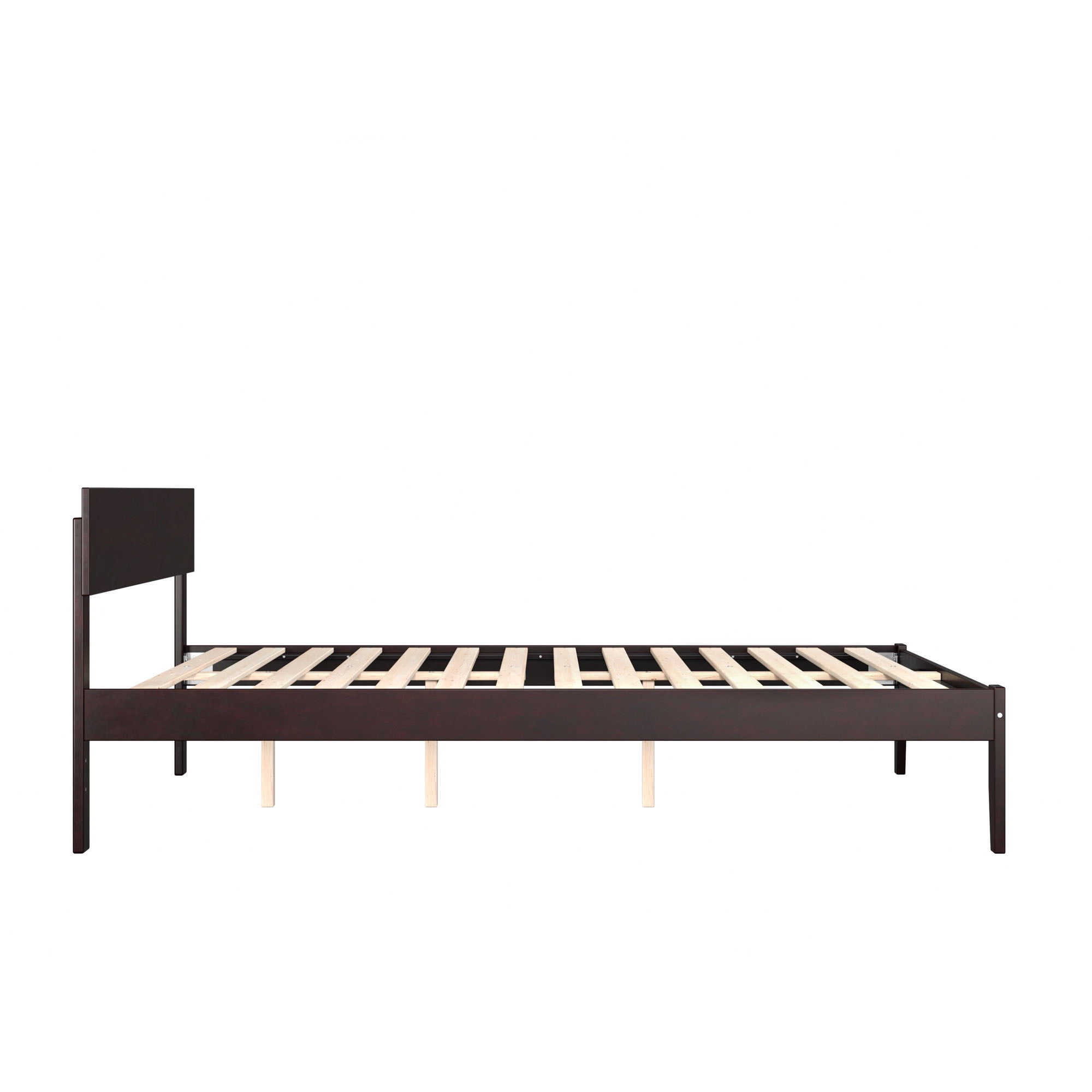 AFI Boston 14" Queen Wood Platform Bed Frame with Modern Headboard, Espresso