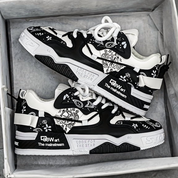 Men's New Versatile Fashion Skate Shoes, Trendy Casual Sneakers