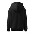 thumbnail image 5 of Baqcunre Womens Hoodies Women'S Fashion Letter Print Long Sleeve Hooded Sweatshirt Tops Pullover Womens Sweaters Womens Fall Fashion 2023 Black M, 5 of 6