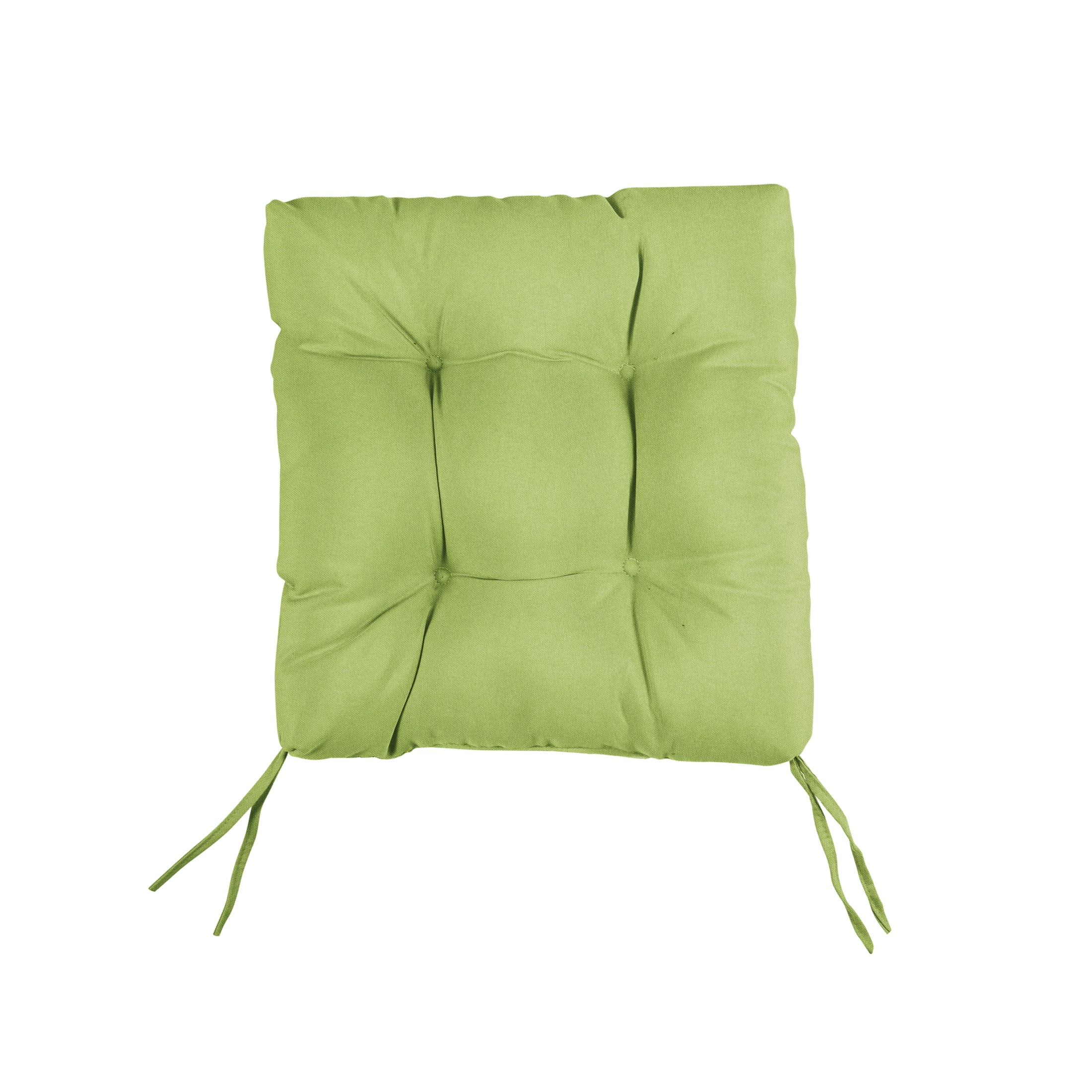 Sorra Home Apple Green Tufted Chair Cushion Square Back 19 x 19 x 3
