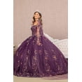 thumbnail image 3 of Women's Elizabeth K Purple and Gold Quince Cape Dress Gl3171 Size L, 3 of 5
