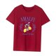 thumbnail image 3 of Camiseta de mujer con cuello redondo y disfraz de verano para desplazamientos, trabajo, compras, viajes Rojo, 3 of 7
