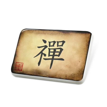 Porcelein Pin Chinese characters, letter Zen Lapel Badge – NEONBLOND