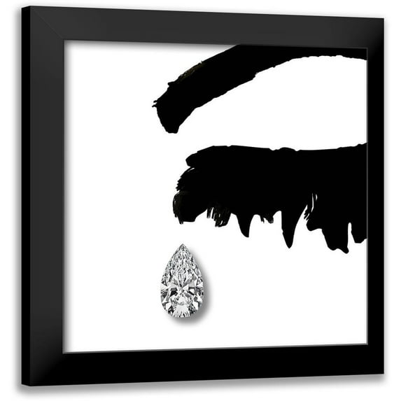 Sommers, Mindy 20x20 Black Modern Framed Museum Art Print Titled - Diamond Teardrop