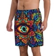 thumbnail image 2 of Fotbe Vibrant Psychedelic Eye Trajes de Baño Estampados para Hombre, Shorts de Verano de Secado Rápido, Ropa de Playa, Bañadores-Small, 2 of 6
