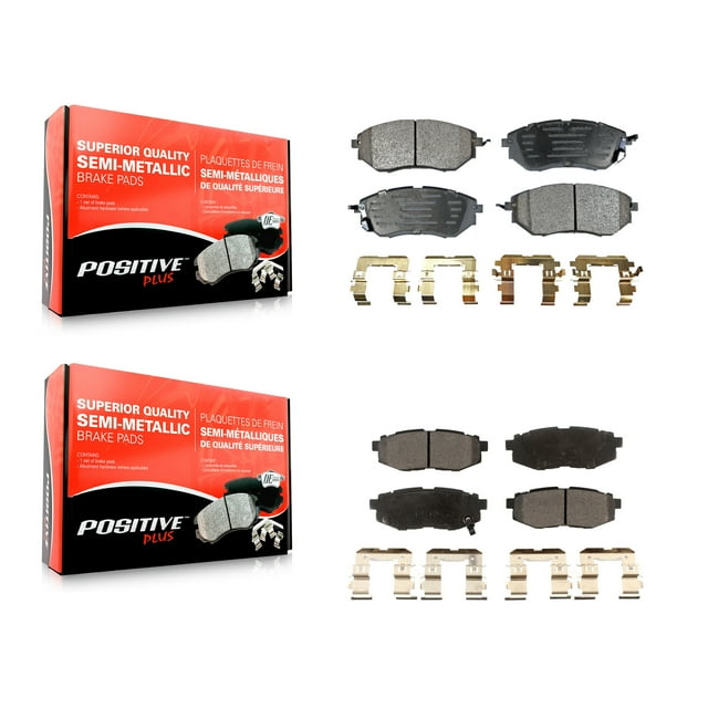 Positive Plus Front Rear Semi-Metallic Brake Pads Kit for Car Subaru Forester Outback Legacy Tribeca B9 KPF-100584