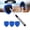 Blue, variant on Car Windshield Cleaning Tool Extendable Microfiber Glass Wiper + 4 Reusable Pads,Gray