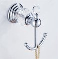 thumbnail image 2 of Gancho para toallas de cristal plateado, gancho para abrigos, gancho doble montado en la pared para ropa, accesorios de baño, acabado cromado para inodoro JFHHH pequeña, 2 of 5