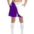 thumbnail image 2 of LIBRCLO Kids Swim Trunks Boys Quick Dry Shorts Boys Swim Trunks Summer Hawaiian Beach Board Shorts Patchwork Color Bathing Suits Size 6-7Years Purple, 2 of 9