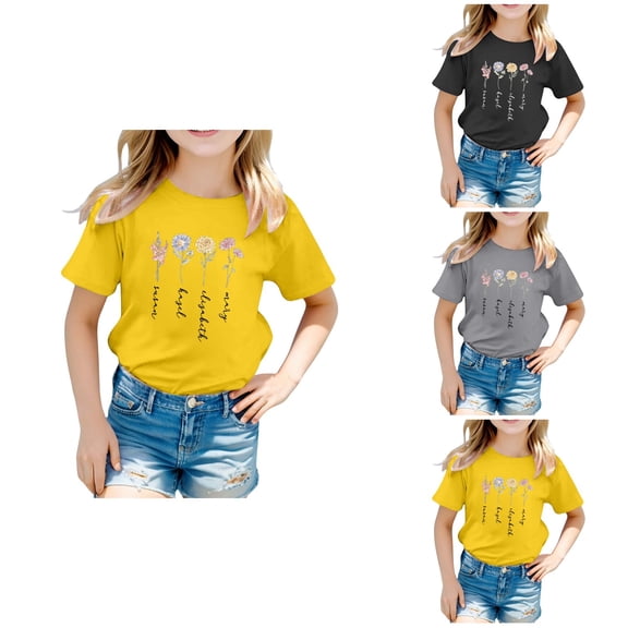 Kids' Neon Graphic T-Shirt, 3D Game Print, Short Sleeve, Summer Cool Tops for 8-12 Years