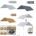 thumbnail image 2 of Waterproof Replacement Canopy 10x20 Ft Carport Tent Top Garage COVER Tie w Cords, 2 of 6