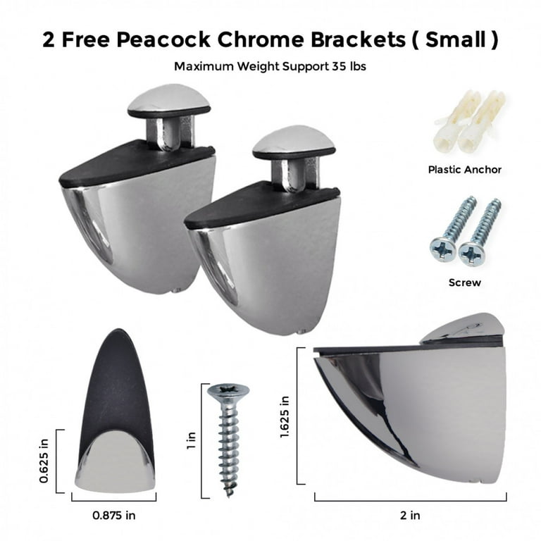 Expression Products Set Of 2 Small Acrylic Corner Shelves