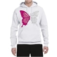 thumbnail image 2 of Wild Bobby Being Strong Is The Only Option We Have Butterfly Breast Cancer Awareness Unisex Hoodie Sweatshirt, White, XX-Large, 2 of 6
