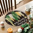 thumbnail image 3 of Stars Xmas Tree Merry Christmas Placemats Set of 4, Seasonal Winter Holiday Table Mats for Party Kitchen Dining Decoration, 3 of 6