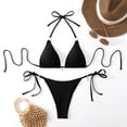 thumbnail image 1 of Traje de baño de 2 piezas para mujer, trajes de baño para mujer, bikini de cintura alta con cordón ajustable, traje de baño dividido para mujer, 1 of 6