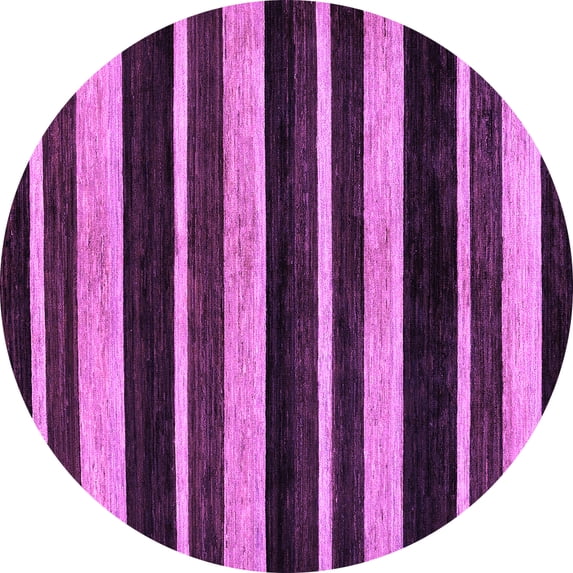 Ahgly Company Indoor Round Abstract Purple Modern Area Rugs, 8' Round
