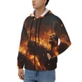 thumbnail image 3 of Vsdgher Cool Fire Man Mens Hoodies Zip Hoodie, Hoodies for Men, Zip-up Hooded Sweatshirt-3X-Large, 3 of 5