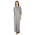 thumbnail image 4 of Bimba Women Long Shirt White Rayon Maxi Dress Button Down Gown Chic Style Custom, 4 of 9