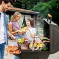 thumbnail image 3 of Royal Gourmet CC2024 24-inch Charcoal BBQ Grill with Wooden Front Shelf & Side Shelf, 3 of 11