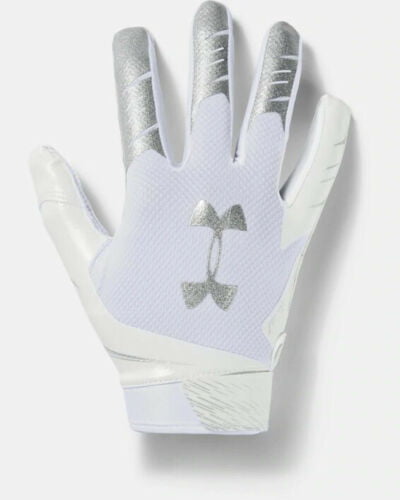 New Under Armour Men's Pink/White WR Football Gloves 