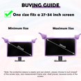 thumbnail image 3 of Funda para Monitor Kakurookie 23-34" Orejas de Gato Antipolvo Morada, 3 of 7