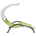 thumbnail image 3 of vidaXL Double Sun Lounger with Canopy Textilene Green, 3 of 5