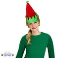 thumbnail image 7 of PMU 3Pc Christmas Elf Hat with Jingle Bells And Ears, Green and Red Striped Funny Xmas Hats, Elf Outfit Accessories for Christmas Holiday, 7 of 7