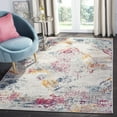 thumbnail image 2 of SAFAVIEH Madison Michelle Overdyed Abstract Area Rug, Light Grey/Fuchsia, 6'7" Square, 2 of 8