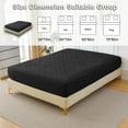 thumbnail image 7 of HGmart Black Polyester Protector Diamond Grid Ultrasonic Waterproof Quilted Fitted Sheet-Size Q, 7 of 7