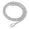 thumbnail image 4 of 4.1mm Solid .925 Sterling Silver Italian Crafted Byzantine Choker Chain Necklace, 16 inches, 4 of 7
