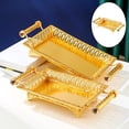 thumbnail image 4 of Bandeja decorativa dorada para servir, almamiento de alimentos, , bandejas, bandeja de té,  para , hogar, cocina, fiestas domésticas M Gloria bandeja de oro, 4 of 9
