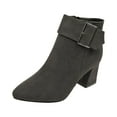 thumbnail image 2 of Tejiojio Women Boots Retro Thick Heel High Heel Shoes Boots Plus Size Zipper Boots, 2 of 9
