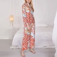 thumbnail image 3 of Fotbe Corals Conjunto de Pijama de Manga Larga para Mujer con Estampado, Ropa de Dormir de 2 Piezas, Conjunto de Casa Suave y Cómodo con Bolsillos-XX-Large, 3 of 7